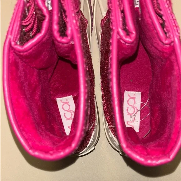 Sugar Pink and White Glitter Boots - Picture 6 of 6